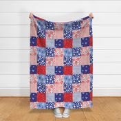 PATCHWORK FUN FLAG FLORAL_red