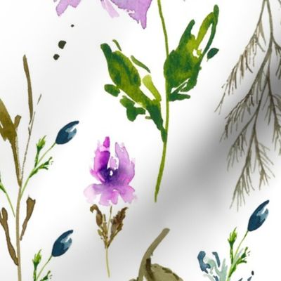 Jumbo / Iris Watercolor Floral