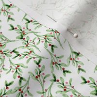 Watercolor Mistletoe Pattern Small scale