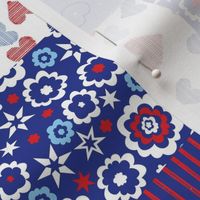 PATCHWORK FUN FLAG FLORAL_BLUES_LRG