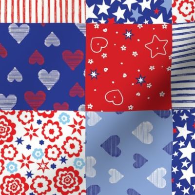 PATCHWORK FUN FLAG FLORAL_red_LRG