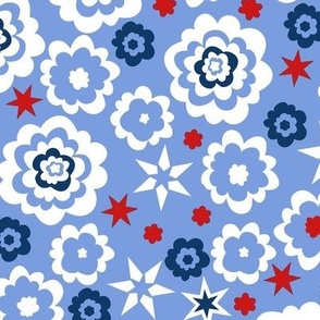 BUBBLE FLORAL DITSY_Memorial Day blue_LRG