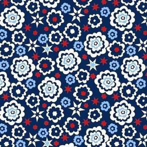 BUBBLE FLORAL DITSY_navy_SML