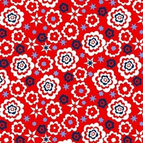BUBBLE FLORAL DITSY_red_SML