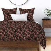 Romantic Pattern - Dark Red Charcoal