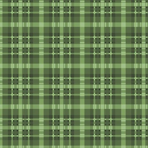 Natural Christmas Dad Plaid - Green - Contrast - Light