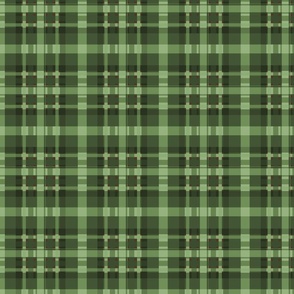 Natural Christmas Dad Plaid - Green - Contrast
