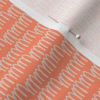 Quirky design on orange background