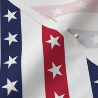 Small July 4th stars ribbons diagonal stripes