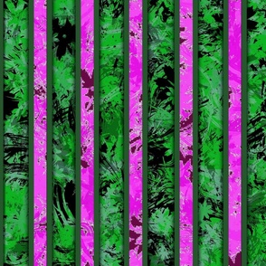 Urban Twisted Jewel Toned Flower Plethora with Movement - Stripes 2