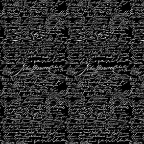 Signers Of The Declaration Of Independence ~ Black and White ~ 8" repeat