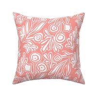 Small Quirky diagonal floral pink