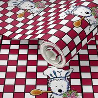 Red and White Westie Chef Large