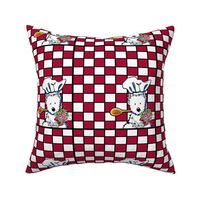 Red and White Westie Chef Large
