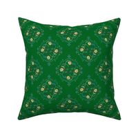 Boho Paper Daisy Medallions Emerald Green (medium)