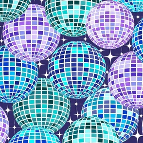Dance Floor Disco Balls - Blue & Purple