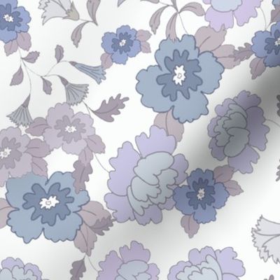 Daphne Retro Floral Blue