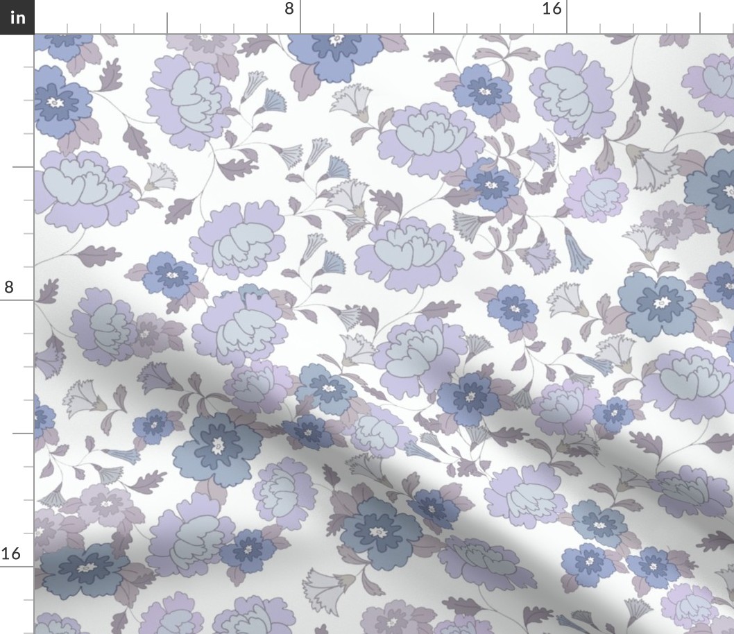 Daphne Retro Floral Blue