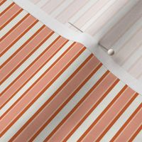 Simple horizontal stripe in pink, red-orange and cream