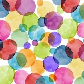 multicolors watercolor circles small scale