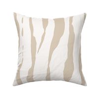 (L) animal print - beige striped tiger-zebra over cream background