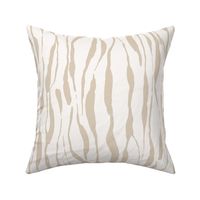 (M) animal print - beige striped tiger-zebra over cream background