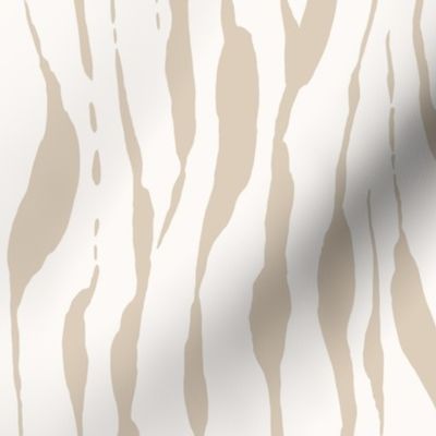 (M) animal print - beige striped tiger-zebra over cream background