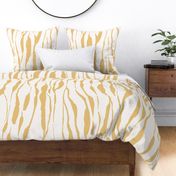 (L) animal print - yellow striped tiger-zebra over cream background