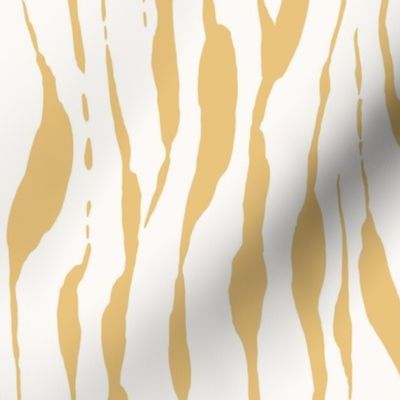 (M) animal print - yellow striped tiger-zebra over cream background