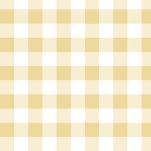 3/4" Gingham Check Blender - Honey Yellow and White - Small Scale - Classic Geometric Design for Easter, Spring, and Farmhouse Styles