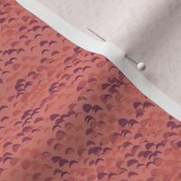 Serenade of Sunset Protea Petals Pattern – Warm Peach and Deep Purple Textile Design from 'In The Breeze' Series (Small)