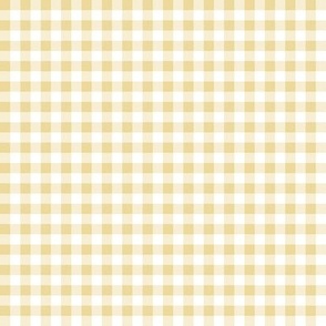 1/4" Gingham Check Blender - Honey Yellow and White - Mini Scale - Classic Geometric Design for Easter, Spring, and Farmhouse Styles