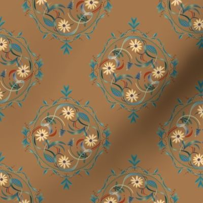 Boho Paper Daisy Medallions Copper Tan (Medium)