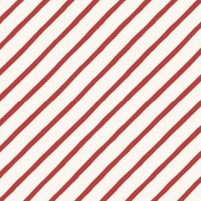 Candy Diagonal Stripe_Christmas_Small_Molten Lava Red