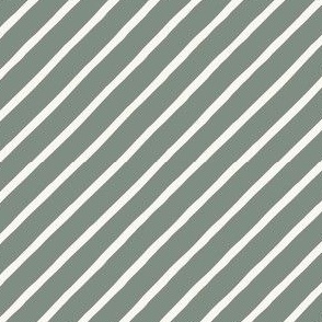 Candy Diagonal Stripe_Christmas_Small_Lilypad Green