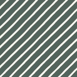 Candy Diagonal Stripe_Christmas_Small_Duck Green