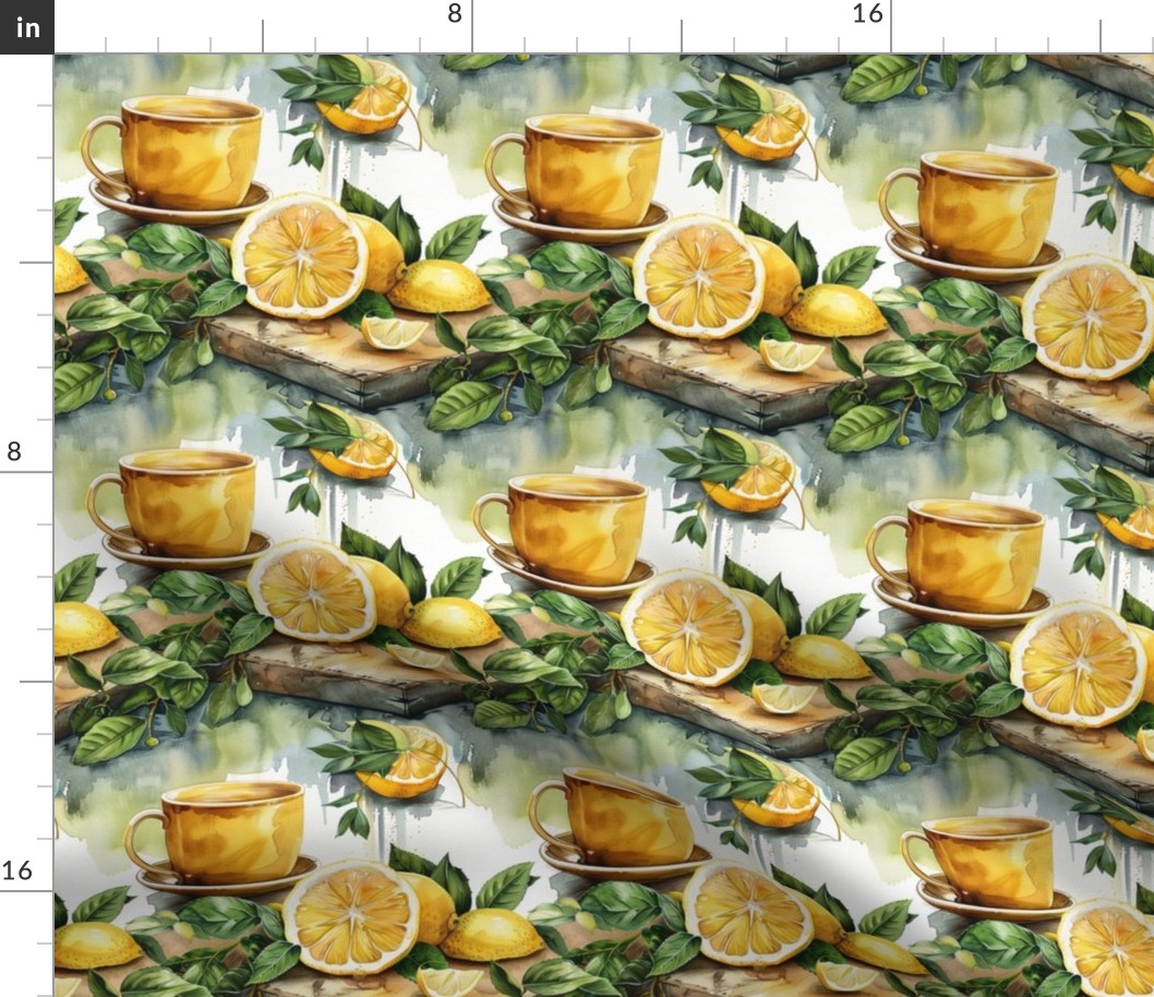 Lemon Tea Greenery Country Design Pattern Home Decor