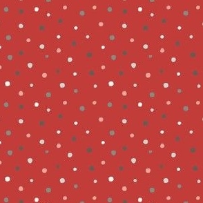 Snow Dot_Christmas_Mini_Molten Lava Red