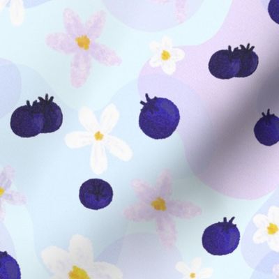 Blueberries and flowers