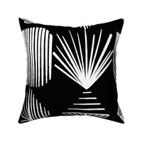 Bold Caribbean Tribal Mudcloth – Black & White, Large