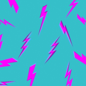 Blue Pink Lightning Background Y2K Pattern