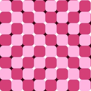 Malibu Pink Wavy Optical Illusion Medium Scale