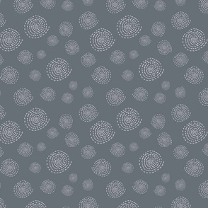 Geometric Circles on solid background gray