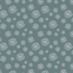 Geometric Circles on solid background mint green 