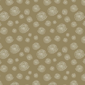 Geometric Circles on solid background goldenrod yellow