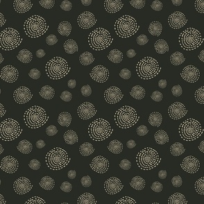 Geometric Circles on solid background taupe gray