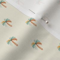 Summer Vacation - small minimalist colorful palm trees - hand drawn palmera - beige - coastal beach decor