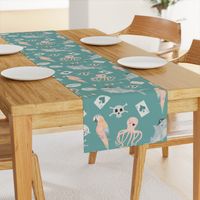 Medium scale| Pirate Party| Octopus, shark and parrot| green