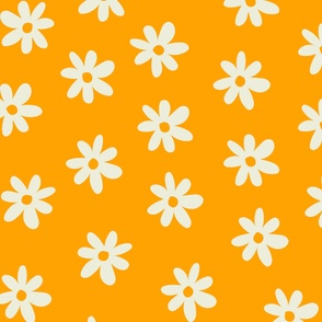 Yellow White Retro Y2K Flower Pattern