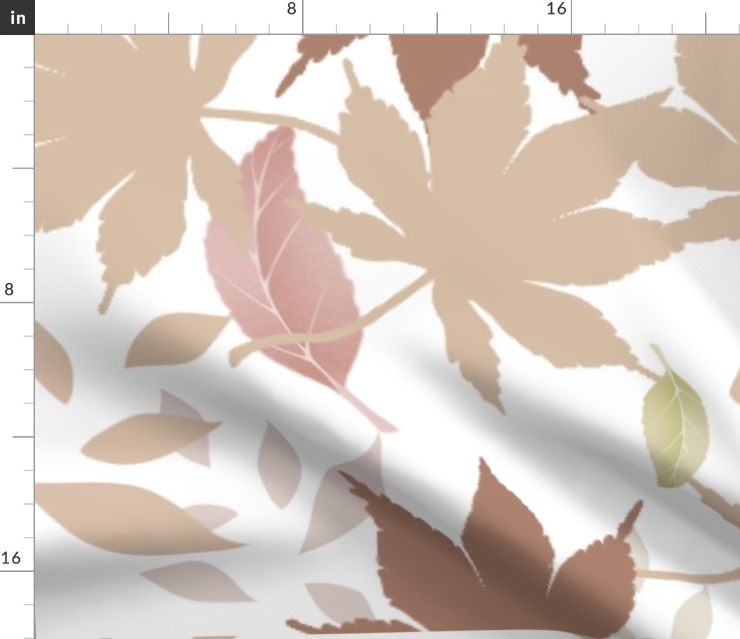 Brown Autumn Floral Leaves Y2K Pattern